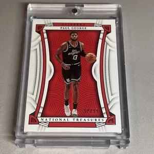 2022-23 Panini National Treasures PAUL GEORGE Base Red Silver /99 LA Clippers - Picture 1 of 7