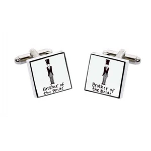 Brother Of The Bride Square Cufflinks by Sonia Spencer SONIA_6609 - Picture 1 of 1