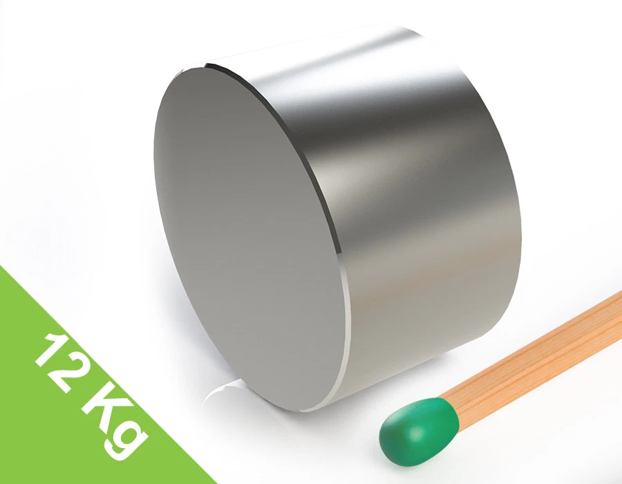 MAQNA Neodym Scheibenmagnet, 20x12mm, vernickelt, Grade N42