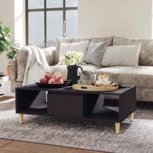 NNEVL Coffee Table Grey 103.5x60x35 cm Engineered Wood - Picture 1 of 9