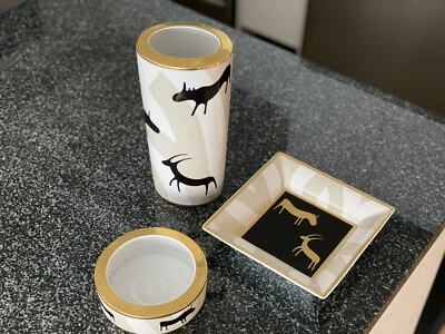 Juego de 3 piezas de porcelana BVLGARI Pascolo Rupestre. Foto 1 de 4