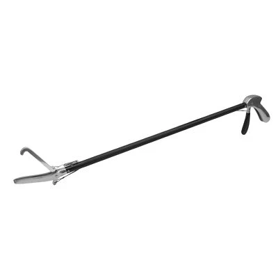 ZIKIMED Standard Snake Tongs Hook Jaw Steel Black Color Coated Heavy Duty Handling 42"