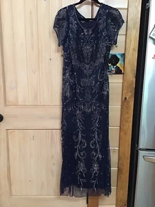 Pisarro Nights Mother Of The Bride/Groom Beaded Dress In Navy Size 14 Nordstroms - Picture 1 of 8