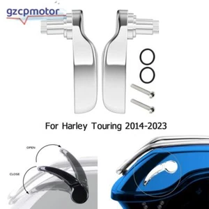 Chrome Saddlebag Latch Lid Lifter Handle Lever Fit For 2014-2023 Harley Touring - Picture 1 of 10
