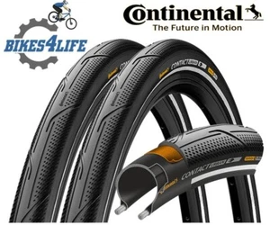 2 Continental Contact Urban 700 x 32c Bike Tyre & Presta Tubes (Reflective) - Picture 1 of 1