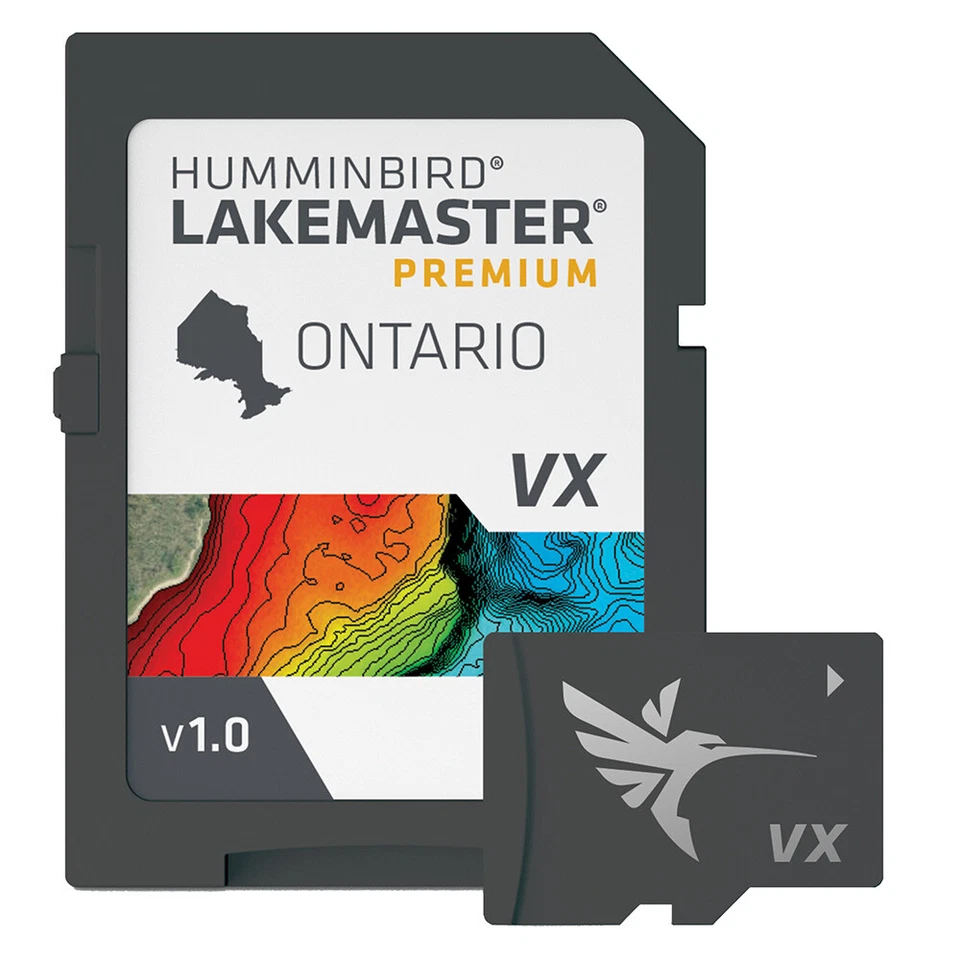 Humminbird LakeMaster VX Premium Ontario Canada Lakes Fishing Chart micro/SD - Image 1 of 1