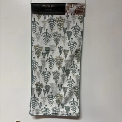 RACHEL ZOE Table Runner Christmas Trees Metallic Poly Spot Clean 16"x72" - Image 1 of 4