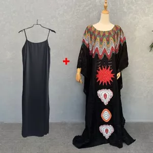 Schönes Boubou Kleid afrikanisch Maxi Abaya Kleidung Dashiki mit innerer freier Größe - Bild 1 von 1