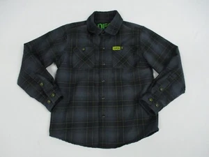 Dixxon DFC Youth Division Flannel Shirt Youth Small Blue Plaid Button Up - Picture 1 of 10