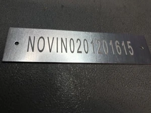 "Targa # seriale incisa personalizzata auto hot rod rimorchio camion moto 4""X1""" - Foto 1 di 12