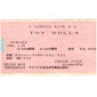 THE TOY DOLLS Concert Ticket Stub TOKYO JAPAN 1/16/86 TSUBAKI HOUSE HOTEL Rare