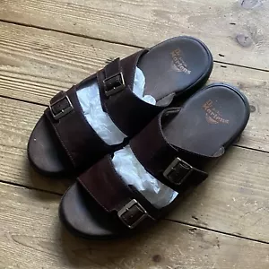 Dr Martens Size 10 45 Brown Leather Fishermans Sandals Two Buckle Shoes Men - Picture 1 of 24
