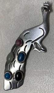 Peacock Sterling Silver Brooch - Picture 1 of 6