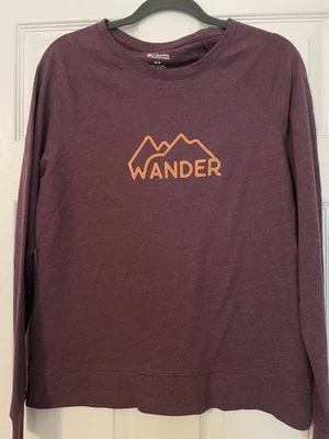 Columbia Camisa Mujer Talla Mediana Manga Larga Morado Wander Exterior Foto 1 de 4