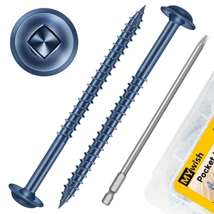 Mywish 300 Stück Taschenlochschrauben 2-1/2 Zoll, Holzschrauben #8 x 2-1/2" Unterlegscheibe H... - Bild 1 von 6