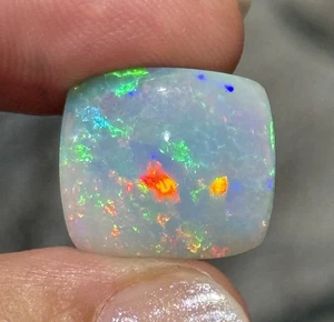 13,7ct 17,8x16x7,9mm Bunte Galaxie Äthiopischer Welo Opal Kissen Cabochon Edelstein - Bild 1 von 17