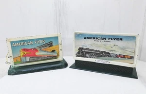 (2) VALLAS PUBLICITARIAS AMERICAN FLYER CON SONIDO/BOCINA DIÉSEL - SILBATO DE VAPOR - Imagen 1 de 15