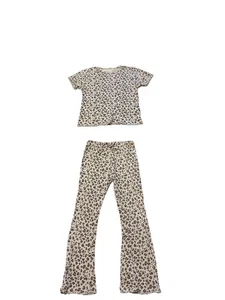 Zara Kids Mädchen Top und Schlaghose gerippt ANIMAL PRINT Größe 6 - Bild 1 von 5