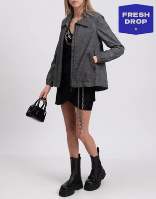 .12 PUNTODODICI  Jacket Size IT 42 / S Grey Reflective Funnel Neck - Image 1 of 4