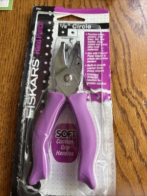 Fiskars Hand Punch, 1/8 Inch Circle, Soft Comfort Grip Handles, Gently Used - Image 1 of 4