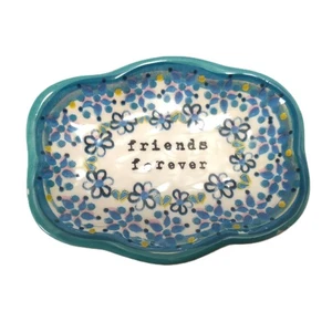 Live Love Laugh FRIENDS FOREVER Teebeutelhalter Floral Blau Grün NATURAL LIFE - Bild 1 von 4
