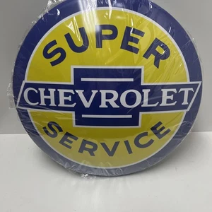 SUPER CHEVROLET SERVICE ZOLL KUPPELFÖRMIGES KNOPFSCHILD, BÜRO, BAR, GARAGE, SCHLAFSAAL - Bild 1 von 5