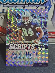Charles Haley 2021 Panini Mosaic Scripts Auto Autograph Silver Prizm Cowboys - Picture 1 of 6
