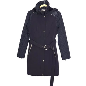 Manteau matelassé softshell MICHAEL MICHAEL KORS noir à capuche fermeture éclair intégrale femme S - Photo 1/14