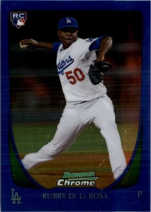 2011 Bowman Chrome Draft Blue Refractors Baseball Card #30 Rubby De La Rosa /199 - Picture 1 of 2