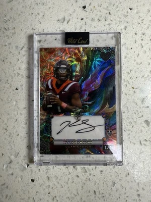 Kyron Drones 2024 Wild Card 1/1 Autograph QB Virginia Tech Swirl SSP 🔥 - Image 1 of 2
