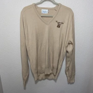 Vintage Palm Beach Sports Herren V-Neck Pullover Gr. XL Beige Canadian Club - Bild 1 von 6