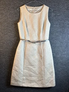 AVAN-PICONE Beige cream Graphic Print Lined Dress Size 4 - Picture 1 of 6