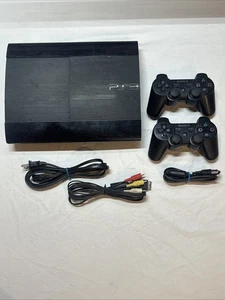 Sony Playstation 3 PS3 Super Slim 500 GB Sistema de Consola de Juegos Paquete 2 Controladores - Imagen 1 de 6