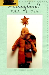 Starlight Snowman Pattern 47 Sunnyknoll Folk Art & Crafts, 14" Snowman Decor - Picture 1 of 2