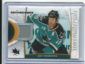 2007-08 UPPER DECK HOT PROSPECTS JOE THORNTON UD MATERIALS JERSEY SHARKS - Picture 1 of 1