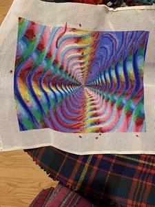 Handgemalte bunte optische Leinwand - Bild 1 von 2