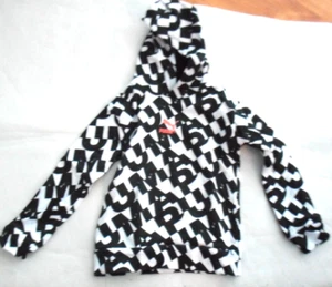 Girls Puma Black & White Long Sleeve Hoodie Pullover Sizes 8 - 18/20 - Picture 1 of 4