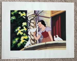 SNOW WHITE And The Seven Dwarfs Lithograph Set Disney Store Exclusive 2001 NEW - Picture 1 of 8