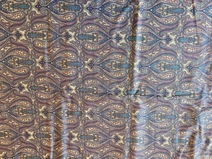 RJR FABRICS~Colonial Shades~PAISLEY~Jinny Beyer~SINGLE CUT 5 YDS~Mauve Navy Tan~ - Picture 1 of 3