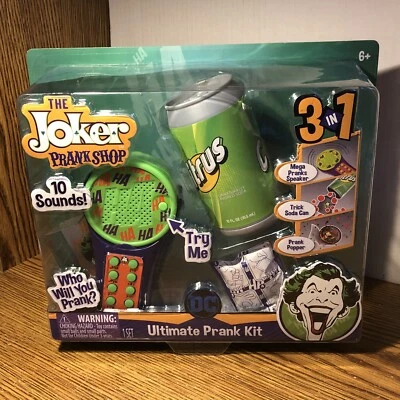 The Joker Prank Shop DC Ultimate Prank Kit 3 em 1 Novo em folha 2020 Brinquedo Batman NOVO - Imagem 1 de 4