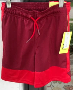 Boys All In Motion XS 4/5 Deep Red Dazzle Lightweight Mesh Court Shorts *F7 - Picture 1 of 7