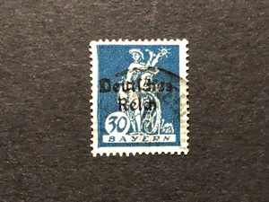 Germany 1920 Deutsches Reich Bayern, Thick closed "D"" $30 CV #3167 - Picture 1 of 2