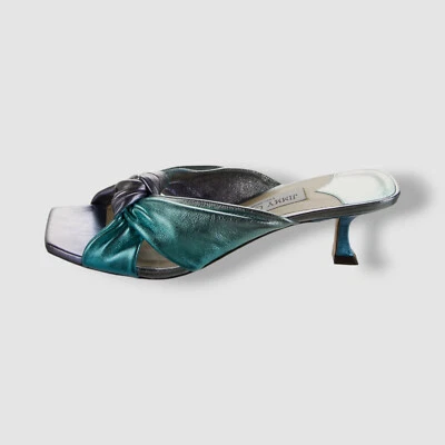 $725 Jimmy Choo Mujer Azul Avenue 50 Ombre Nudo Deslizable Sandalia Zapatos Talla 39.5 Foto 1 de 4