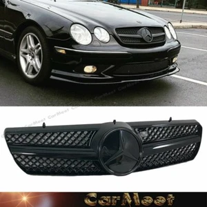 For Bz 00-06 W215 CL-Coupe Gloss Black D Cover Style Tuning Guard Front Grille - Picture 1 of 3