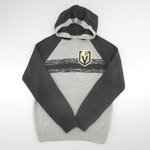 Vegas Golden Knights Sweater Mens Size Medium Gray Black Colorblock Hoodie Patch Cover