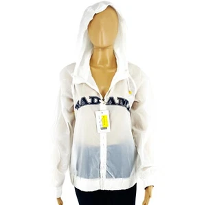 PERSONA Women White Hooded Jacket Coat Size Plus S - Picture 1 of 9