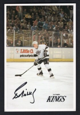 Postal autografiada de Bernie Nicholls Los Angeles Kings 4" x 6" Foto 1 de 2