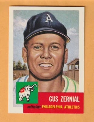 Gus Zernial Philadelphia A's 1991 Topps Archives '53 #42 Beaumont Texas Foto 1 de 2