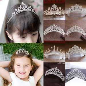 Kid Cute Princess Tiara Comb Kids Girls Crystal Crown Fashion Hair Jewelry - Picture 1 of 31