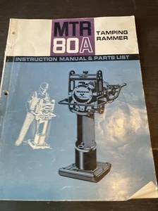 multiquip MTR80A Compactor Jumping Jack SERVICE Repair Shop MANUAL Book Guide - Picture 1 of 5